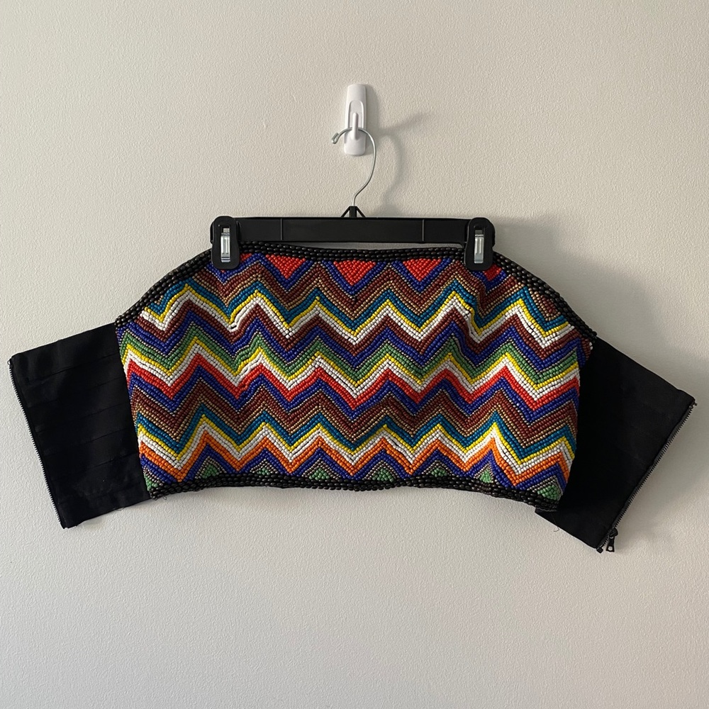 RARE Alice and Olivia beaded bandeau top